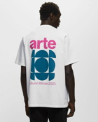 Arte Antwerp Circle Back Print T Shirt Blue/White - Mens - Shortsleeves