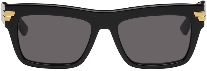 Photo: Bottega Veneta Black Oversized Sunglasses