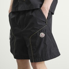 Moncler Men's Contrast Stitch Shorts in Black