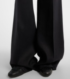 Max Mara Linen and silk twill wide-leg pants