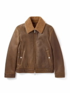 Eleventy - Slim-Fit Shearling Jacket - Brown