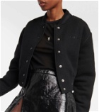Givenchy 4G embellished cropped wool varsity jacket