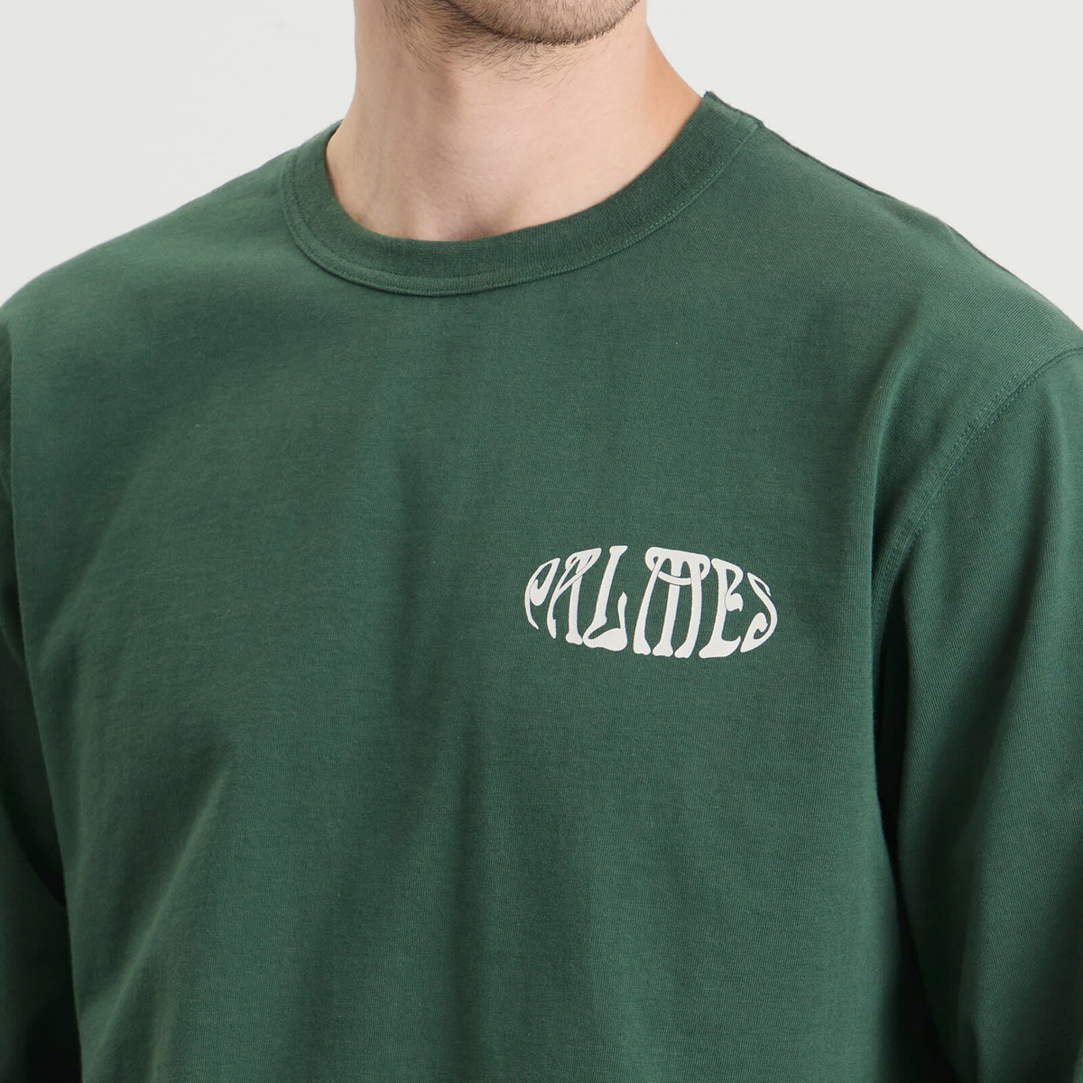 Palmes Men's Angels Long Sleeve T-Shirt in Dark Green