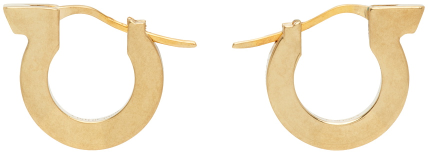 Ferragamo Brass Hoop Earrings