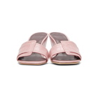 Staud Pink Croc Sylvie Wedge Sandals