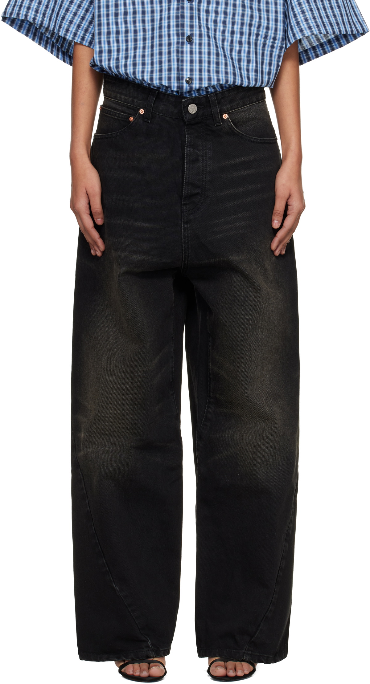 VETEMENTS Black Spiral Jeans