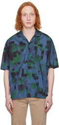 BOSS Blue & Green Drew Shirt