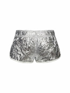 TOM FORD - Metalized Crinkled Running Shorts