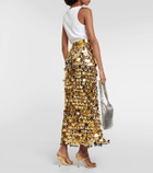 Rabanne Embellished jersey maxi skirt