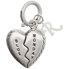 Raf Simons Silver Broken Heart Charm Keychain