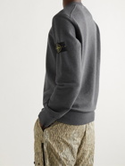 Stone Island - Logo-Appliquéd Cotton-Jersey Sweatshirt - Gray