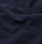 Sunspel - Camp-Collar Cotton-Piqué Shirt - Navy