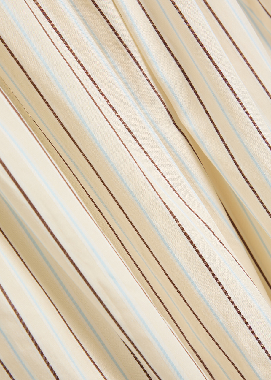 Faithfull The Brand Araceli Striped Cotton Maxi Dress Yellow