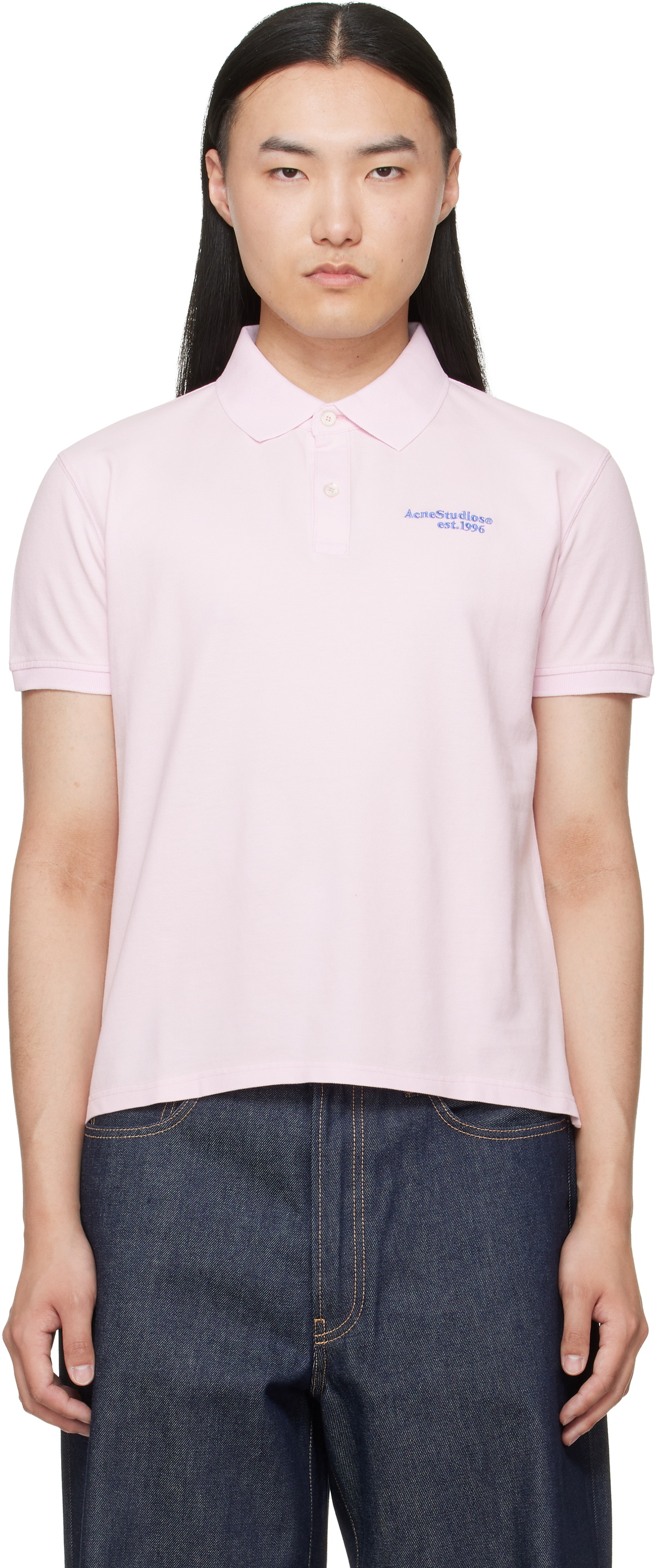 Acne Studios Pink Logo Polo