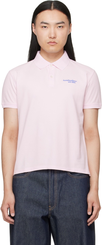 Photo: Acne Studios Pink Logo Polo