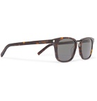 SAINT LAURENT - Square-Frame Tortoiseshell Acetate and Silver-Tone Sunglasses - Tortoiseshell