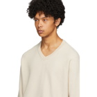 Homme Plisse Issey Miyake Off-White Rustic V-Neck Sweater