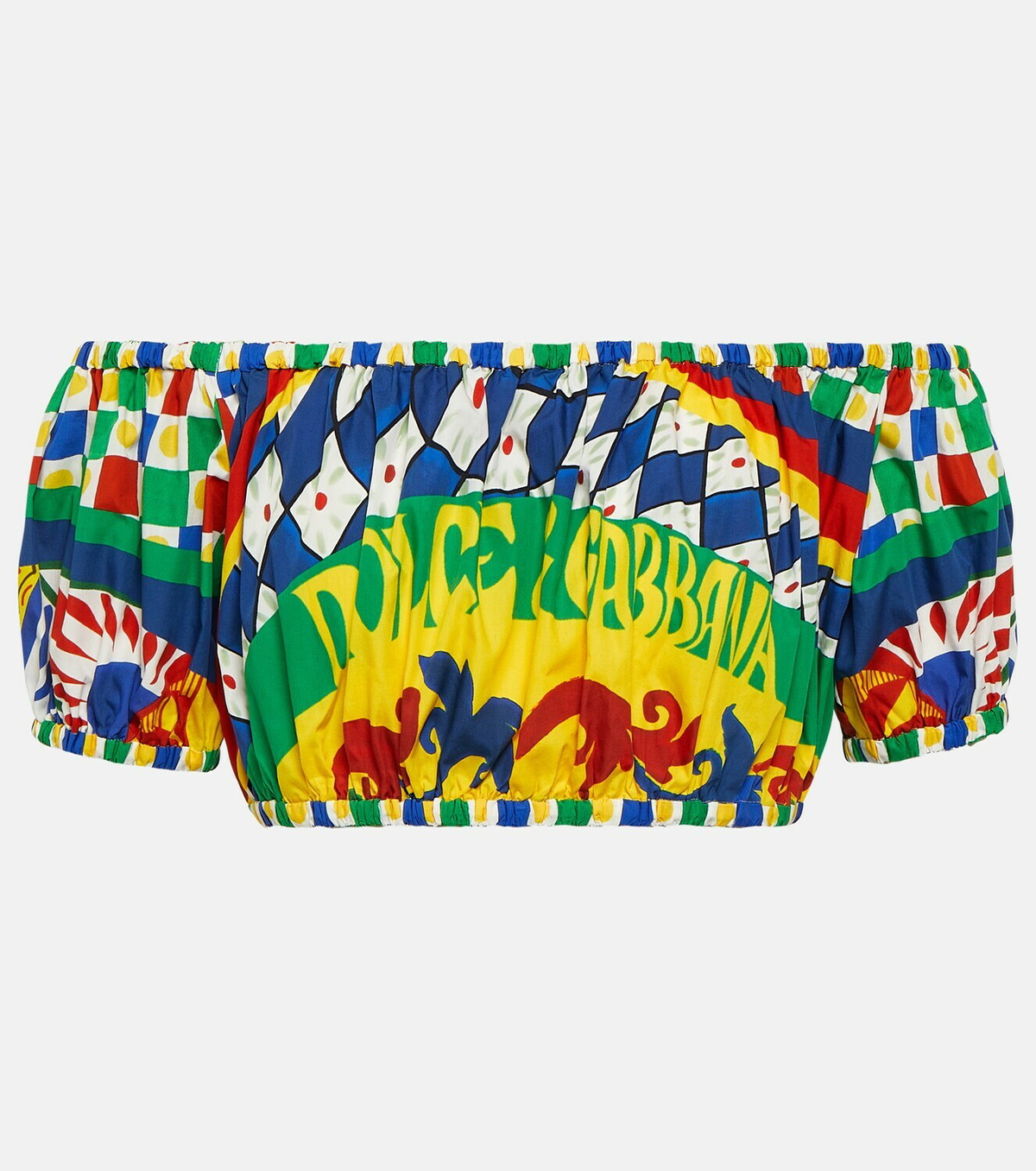 Dolce&Gabbana Printed cotton crop top