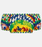 Dolce&Gabbana Printed cotton crop top