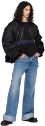Marina Yee Black Turned Sleeve Sweatshirt
