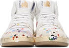 Lanvin White Gallery Dept. Edition Leather Mid Sneakers