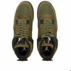 Air Jordan Men's 4 Retro SE Craft Sneakers in Medium Olive/Pale Vanilla