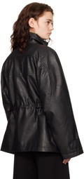 Juun.J Black Utility Safari Faux-Leather Jacket