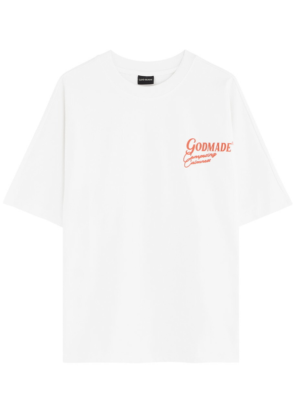 Photo: God Made Composing Logo-print Cotton T-shirt White