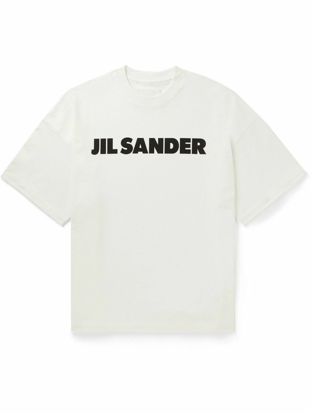 Photo: Jil Sander - Logo-Printed Cotton-Jersey T-Shirt - Neutrals