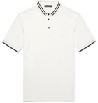 Dolce & Gabbana - Slim-Fit Contrast-Tipped Cotton-Piqué Polo Shirt - Men - White