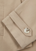 Meotine Bobby Cropped Cotton Trench Jacket Beige