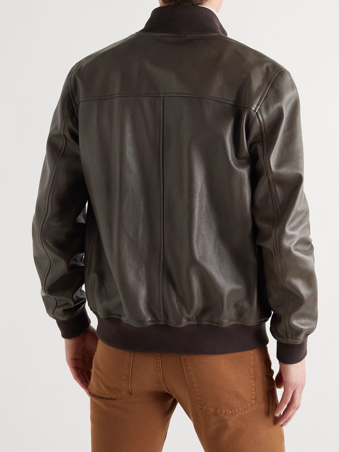 Valstar Beige Calf Leather Bos Taurus Bomber