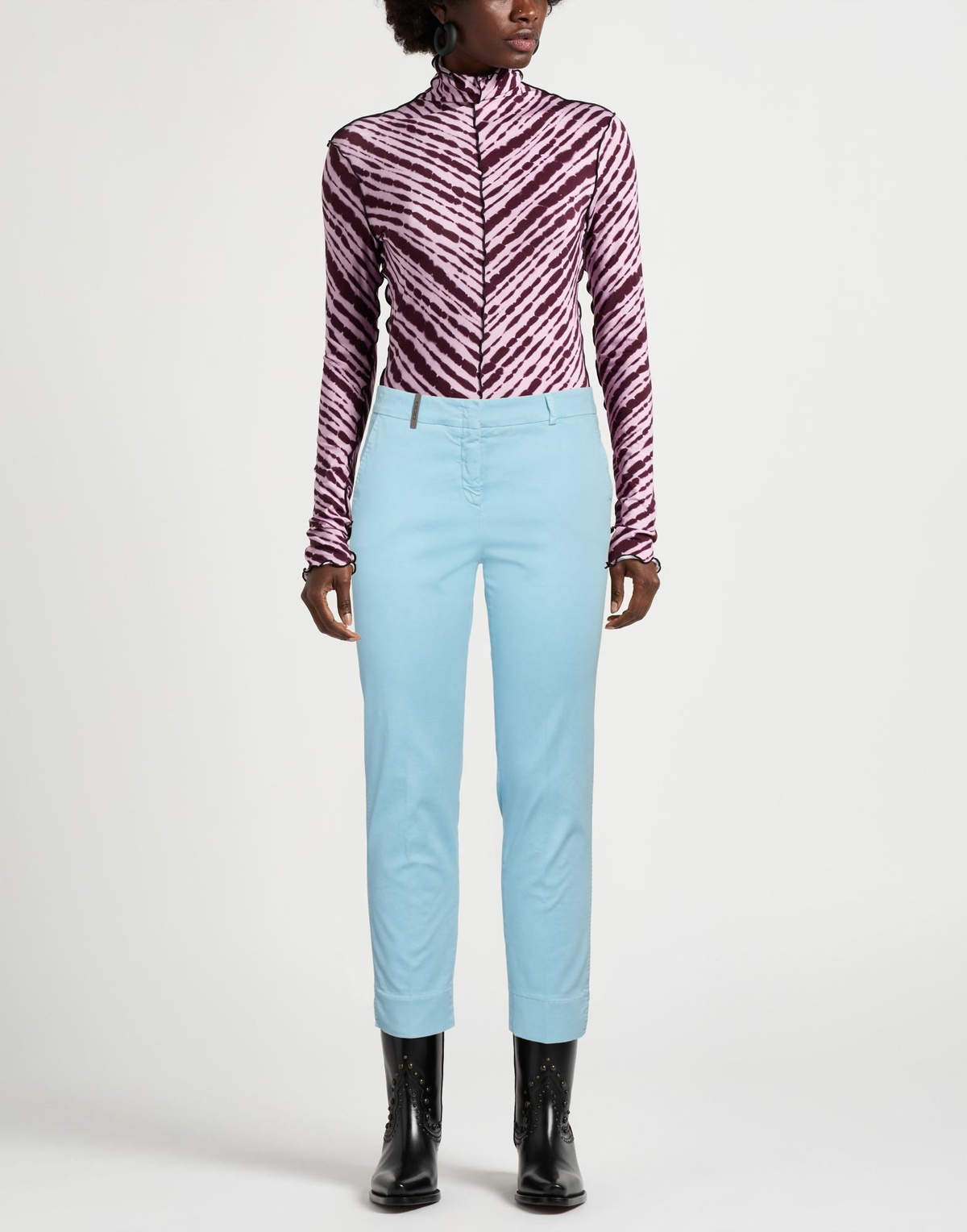 Peserico Icon 4718 Womens Pants Sky in Blue