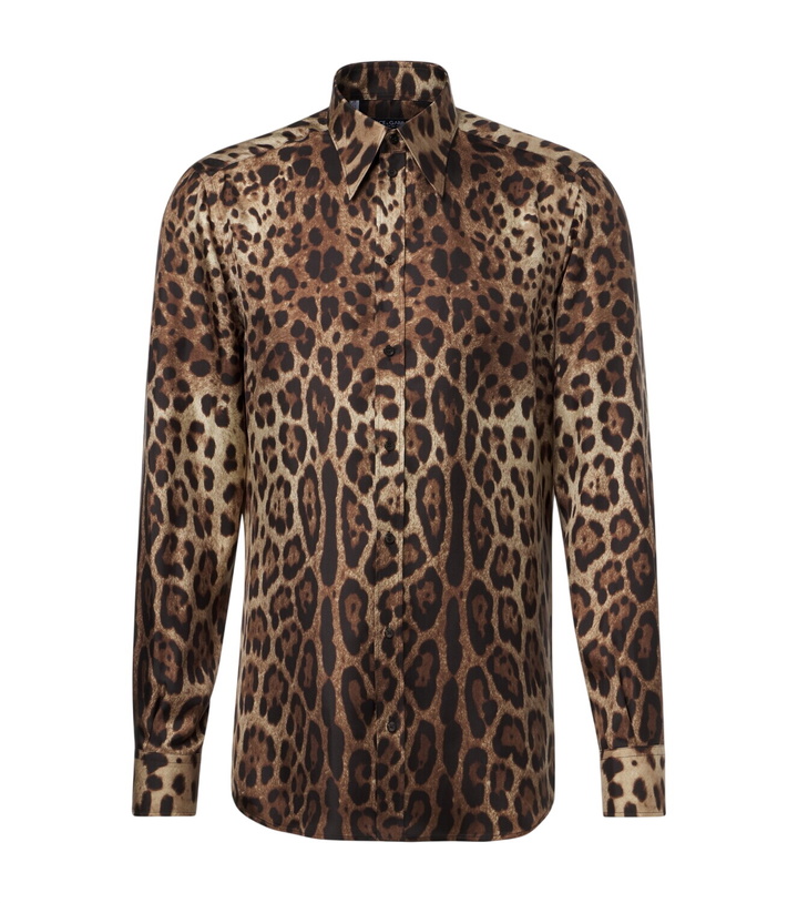 Photo: Dolce&Gabbana Leopard-print silk shirt