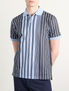 Paul Smith - Striped Knitted Cotton Polo Shirt - Blue