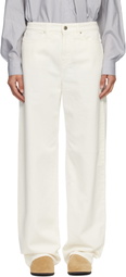 Max Mara White Mirna Jeans