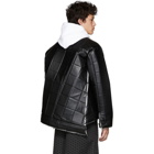 Comme des Garcons Homme Plus Black Synthetic Leather Padded Jacket