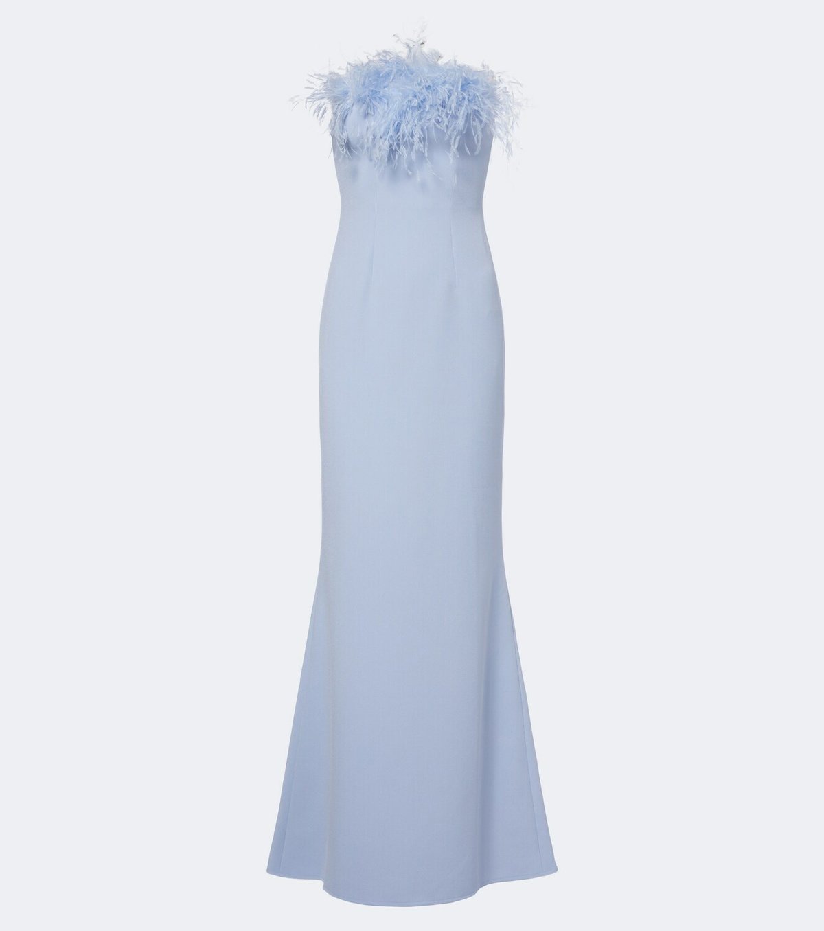 Safiyaa Soshin feather-trimmed crêpe gown