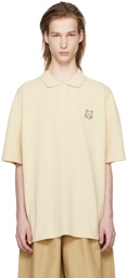 Maison Kitsuné Beige Bold Fox Head Polo