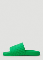 Rubber Carpet Slides in Green