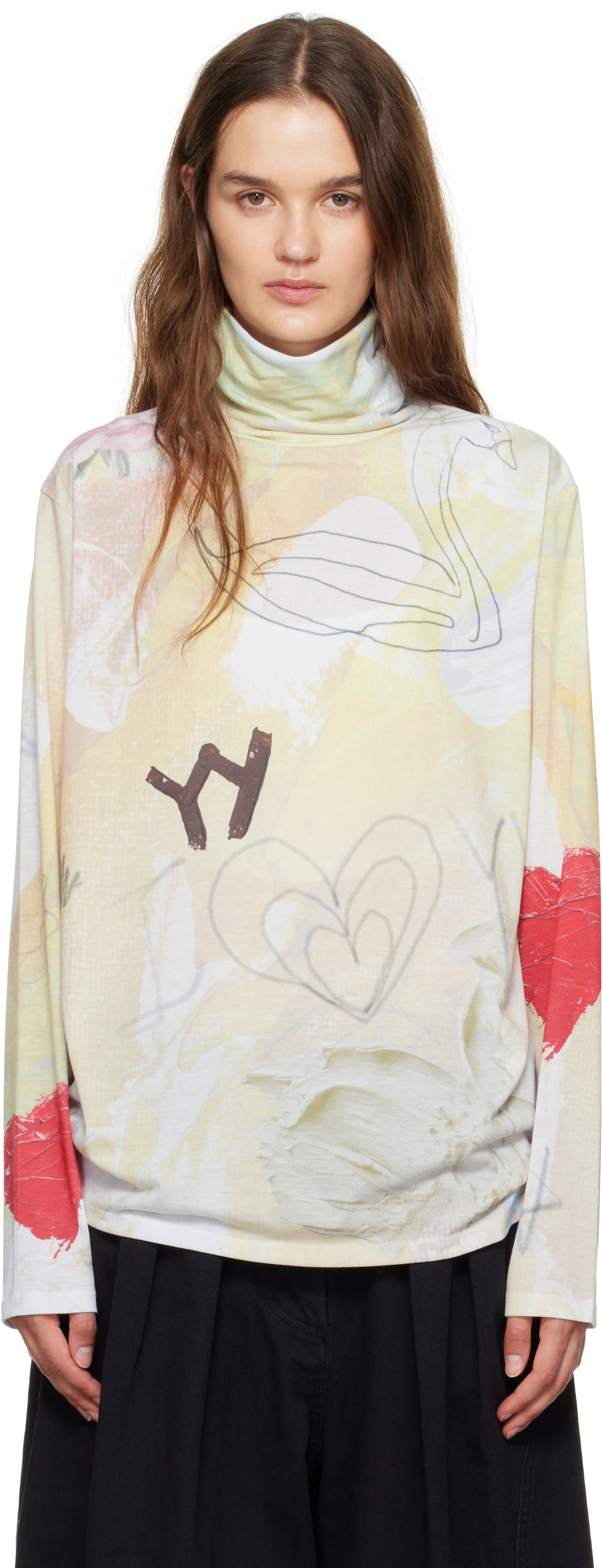 OPEN YY Green Tartan Blanket Puffer Down Jacket OPEN YY