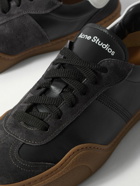 Acne Studios - Bars Low Suede-Trimmed Leather Sneakers - Black
