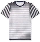 Albam - Striped Cotton-Jersey T-Shirt - Navy