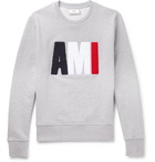 AMI - Terry-Detailed Loopback Cotton-Jersey Sweatshirt - Men - Gray