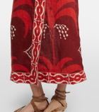 Johanna Ortiz Printed open-back linen midi dress