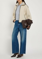 Rag & Bone Mai Whipstitch-trimmed Fleece Jacket Ivory