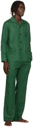 Ernest W. Baker Green Striped Pyjama Shirt