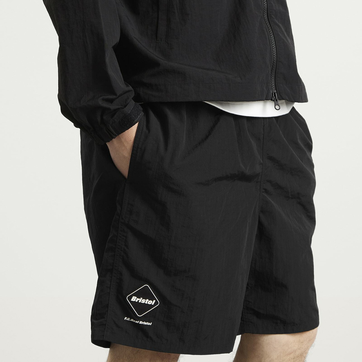 F.C. Real Bristol Men's Nylon Easy Shorts in Black F.C. Real Bristol