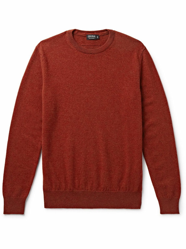 Photo: Zegna - Slim-Fit Oasi Cashmere Sweater - Red