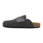 JW Anderson Grey Low Felt Buckle Slippers